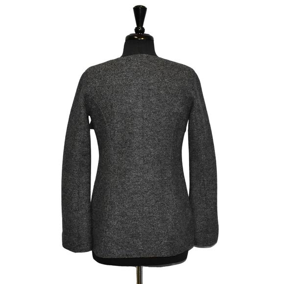 B5 NEW BEYOND THREADS Mayu Draped Lapel Charcoal Felted Alpaca Jacket Sz XS $328 - Picture 5 of 8